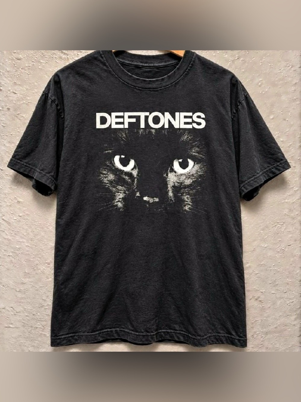Deftones Cat Graphic T-Shirt Black Unisex
